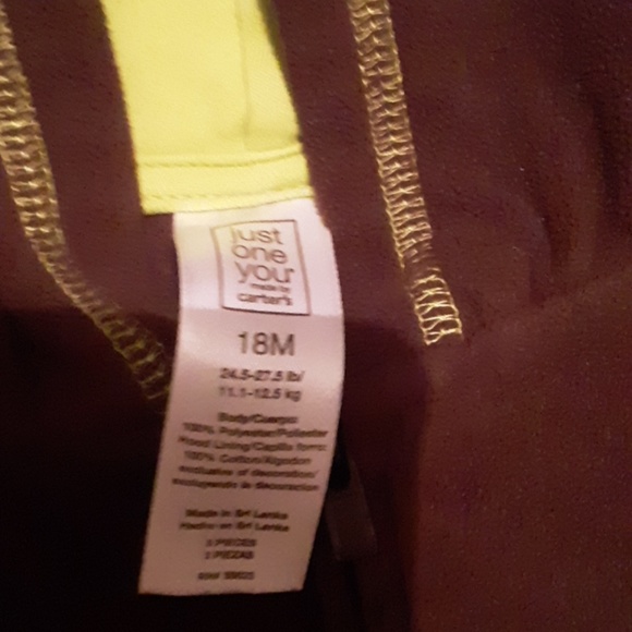 18m boys dinosaur coat. Full zip carters - Picture 2 of 7